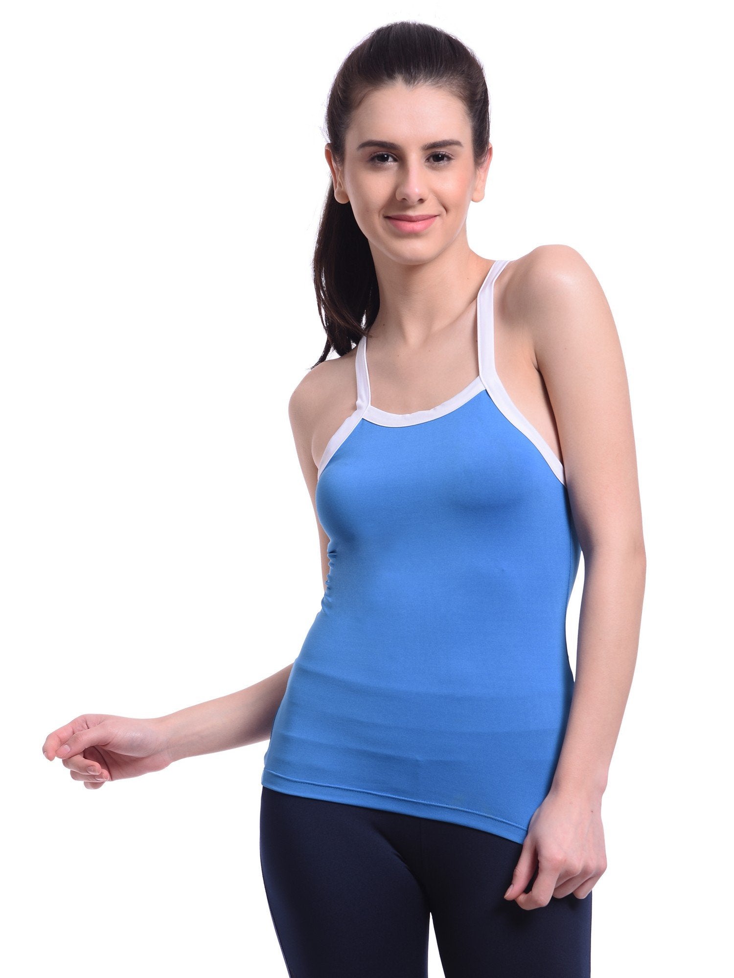 Camiseta de Tirantes Crossback Azul