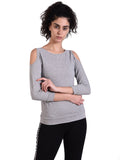 Camiseta de yoga Sukhasana gris