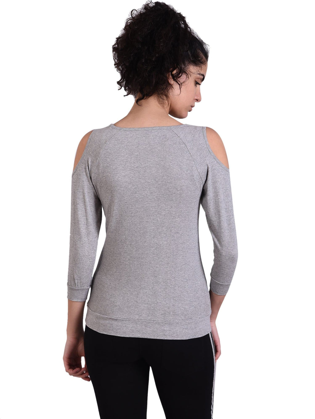 Camiseta de yoga Sukhasana gris