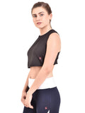 Top Rojo Cheri Helena Negro