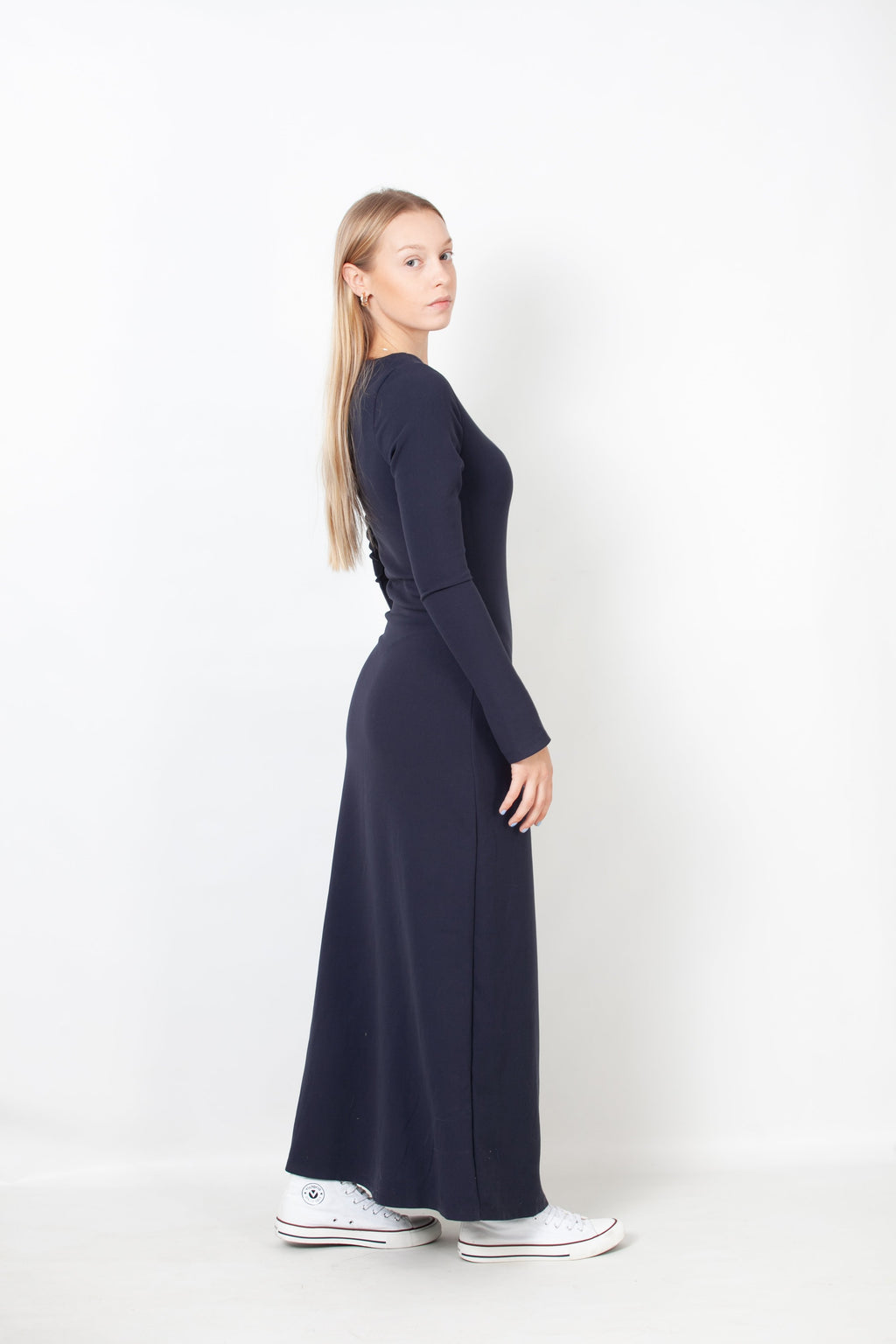 Vestido Maxi del ajuste Slim - Navy