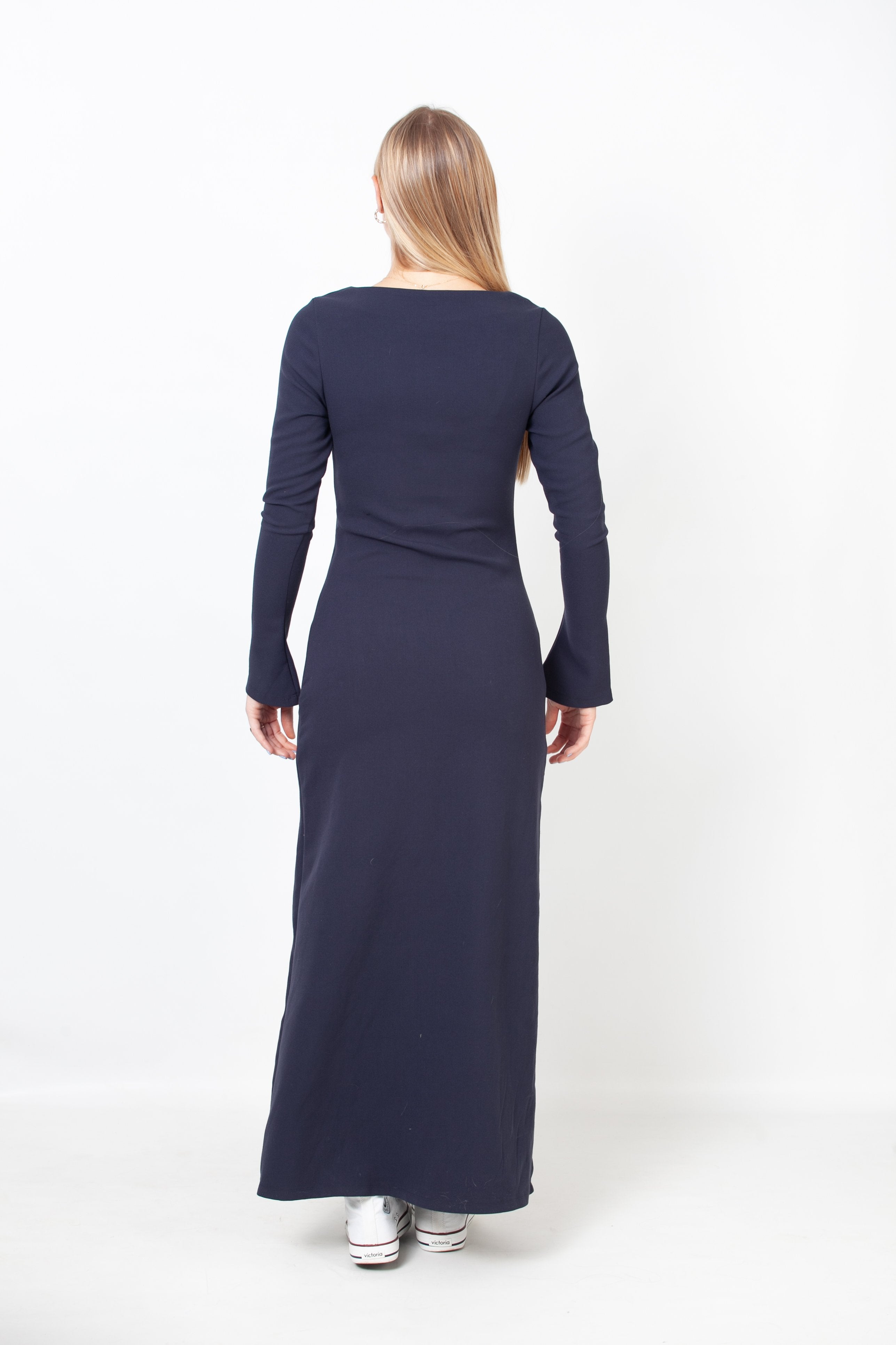 Vestido Maxi del ajuste Slim - Navy