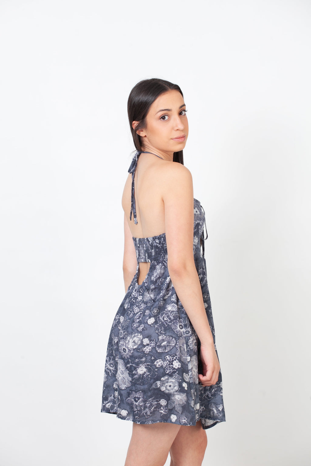 Loose mini dress - Aegean Blue