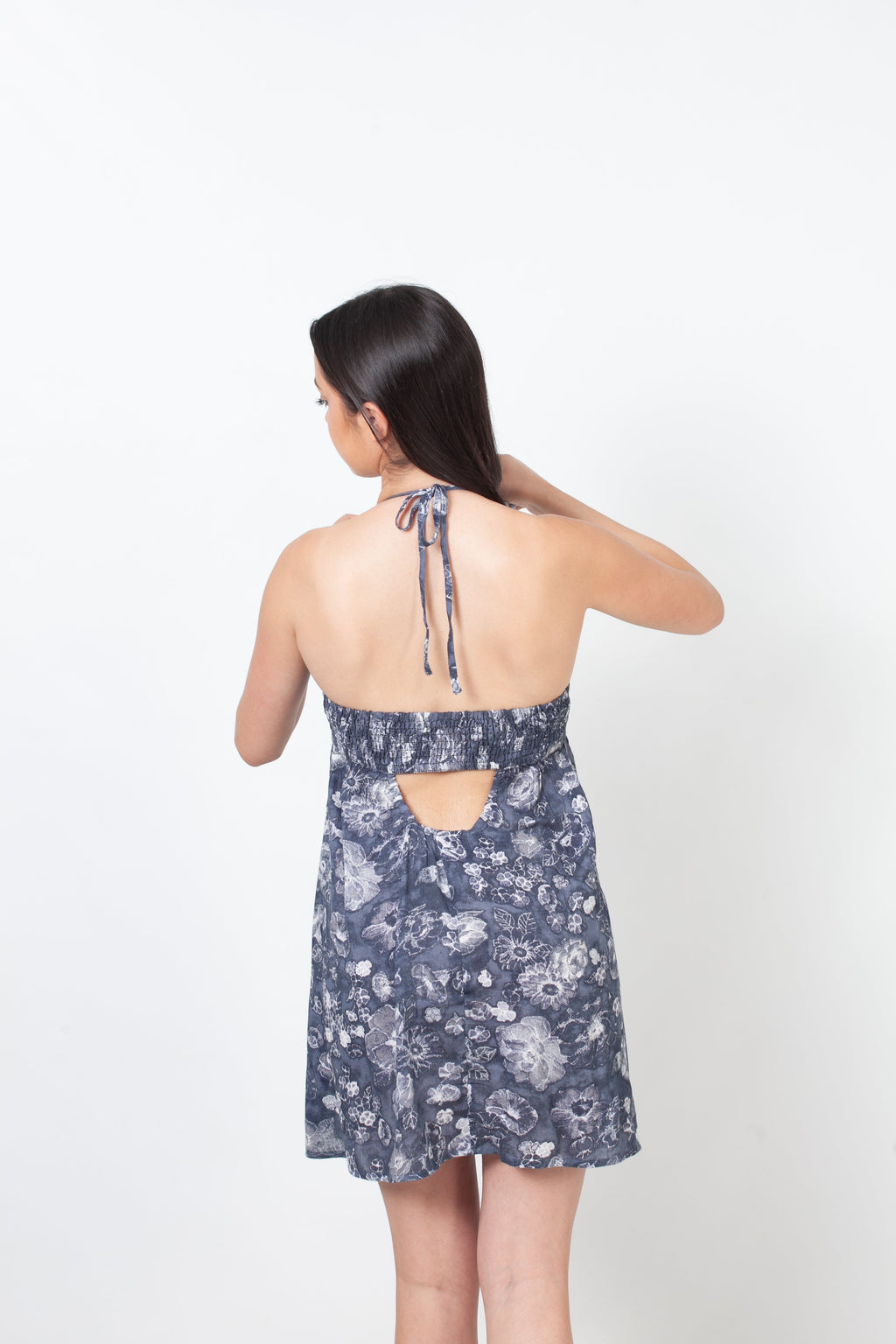 Loose mini dress - Aegean Blue