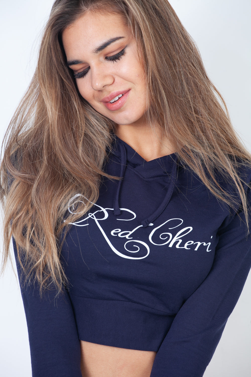 Red Cheri Comforting Sudaderas con capucha Azul Marino