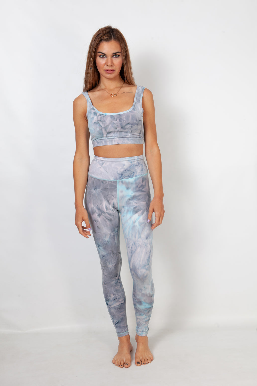 Leggings tie-dye - nube azul