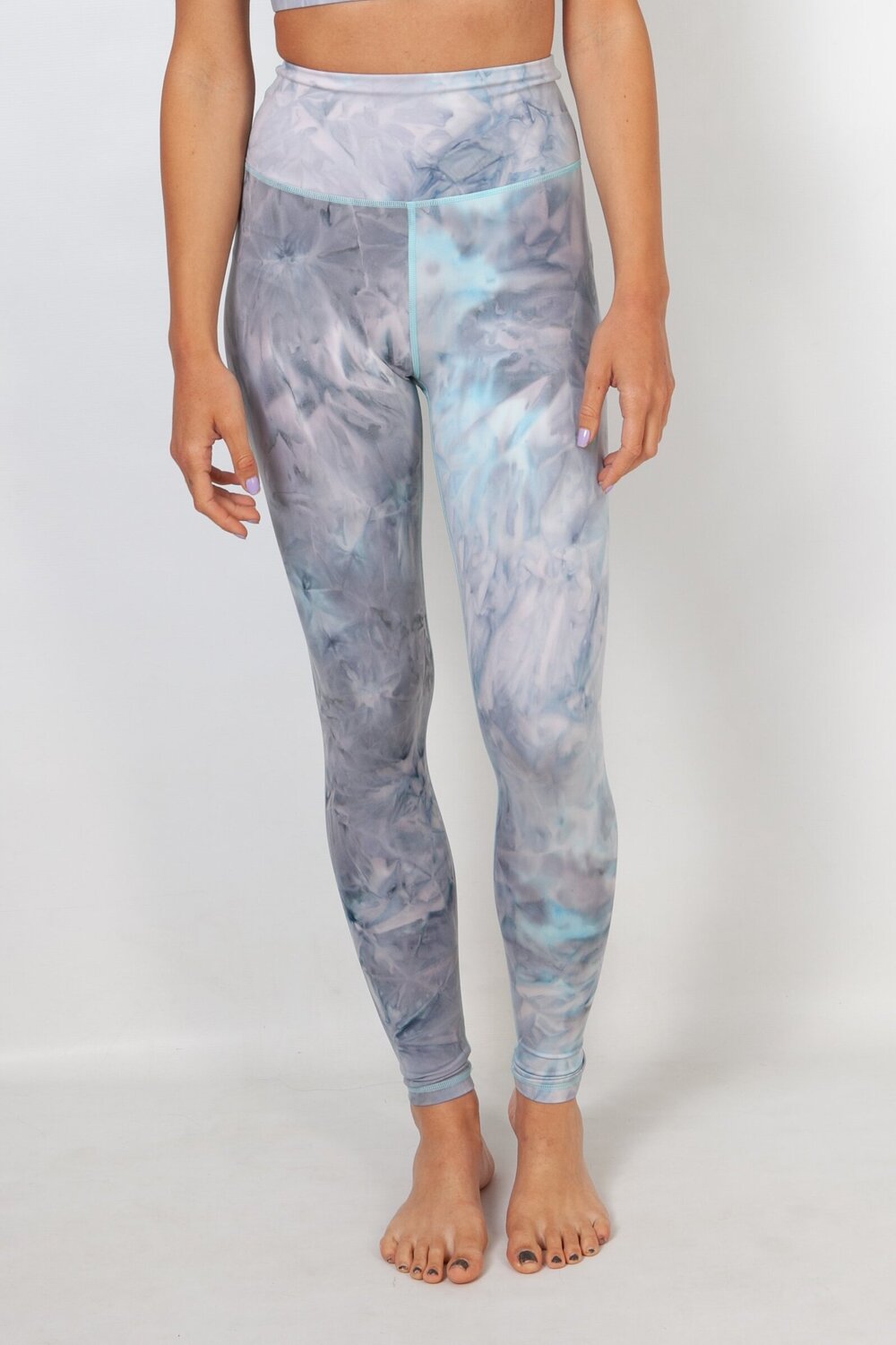 Leggings tie-dye - nube azul