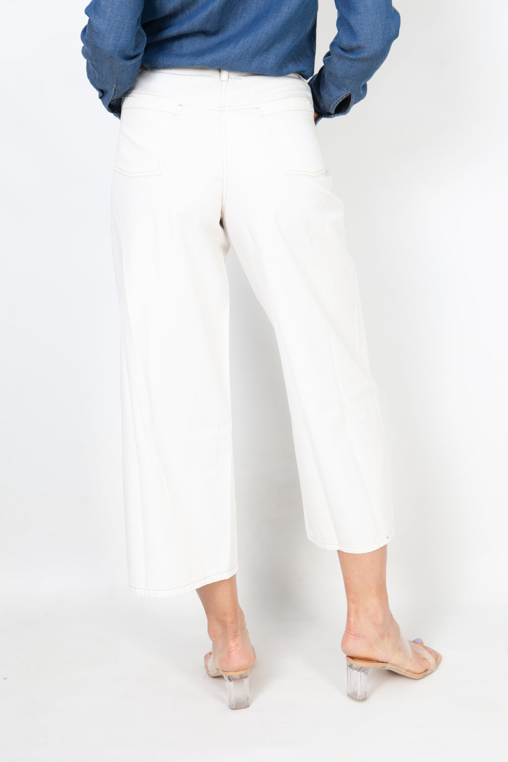 straight-leg medium wash jeans