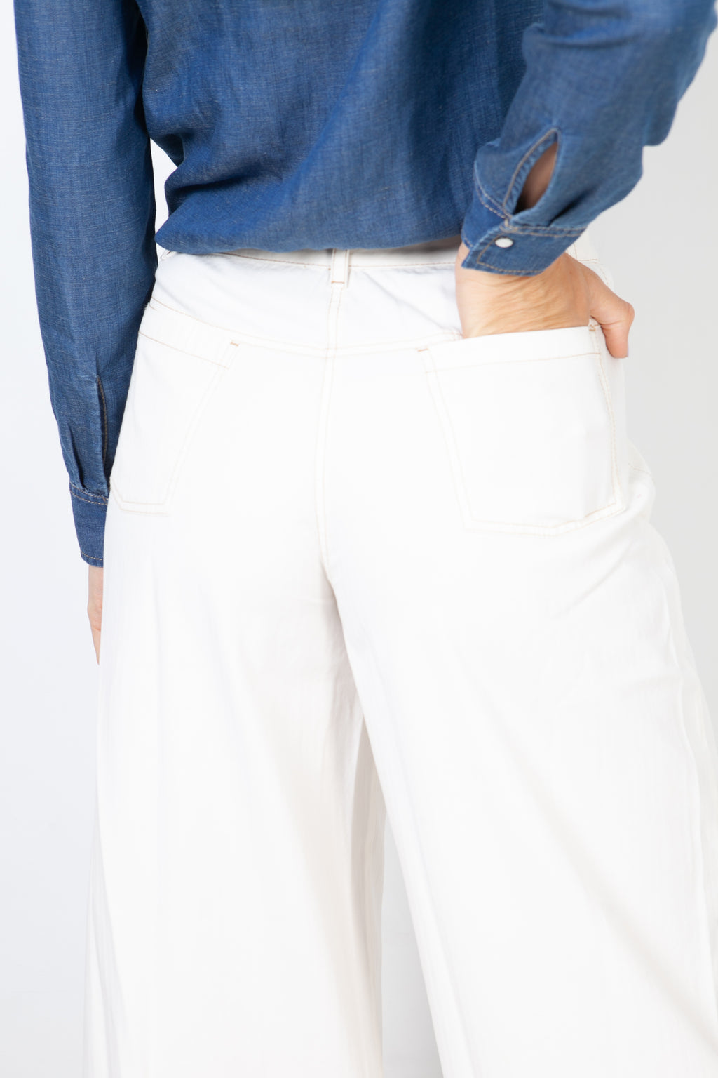 straight-leg medium wash jeans
