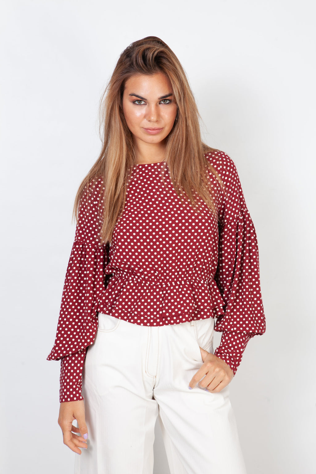 Blusa Corta Campesina-Roja