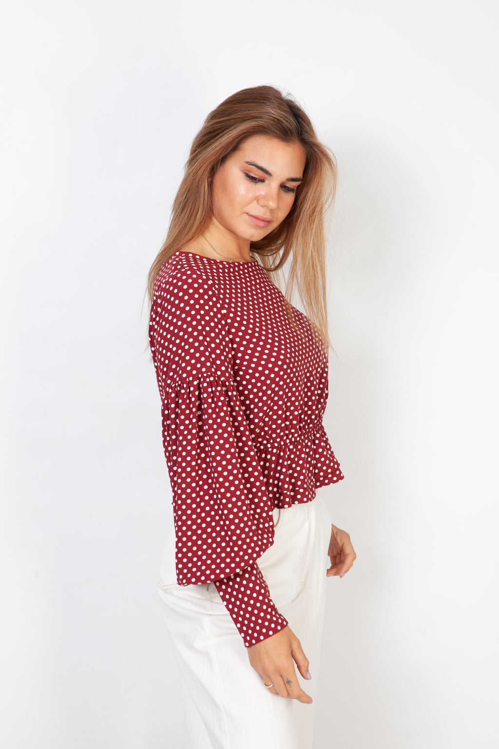 Blusa Corta Campesina-Roja