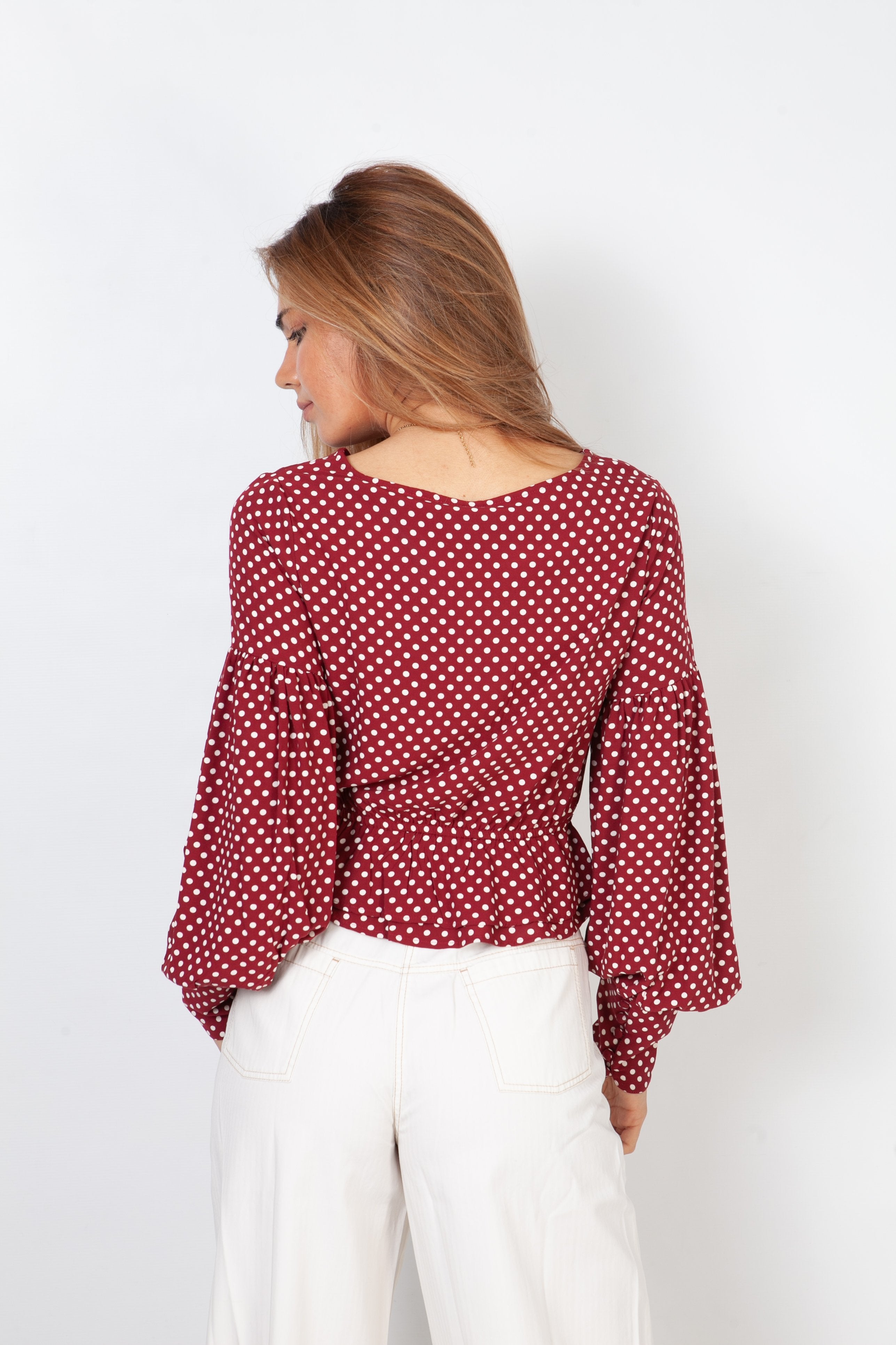 Blusa Corta Campesina-Roja