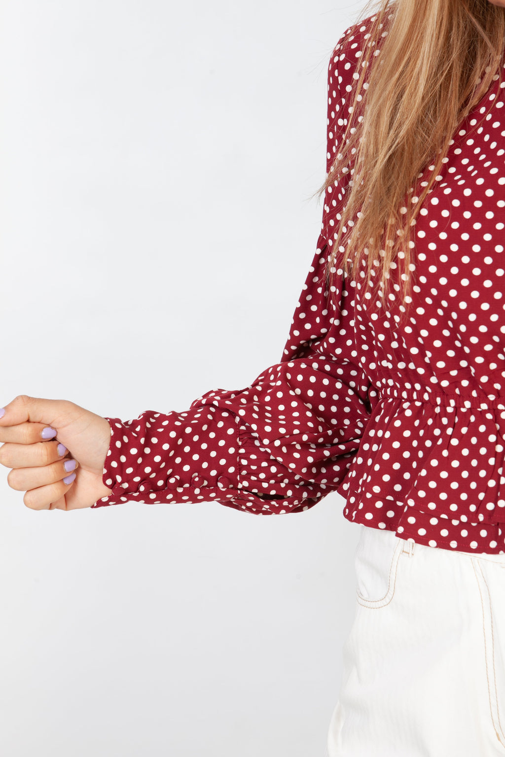 Blusa Corta Campesina-Roja