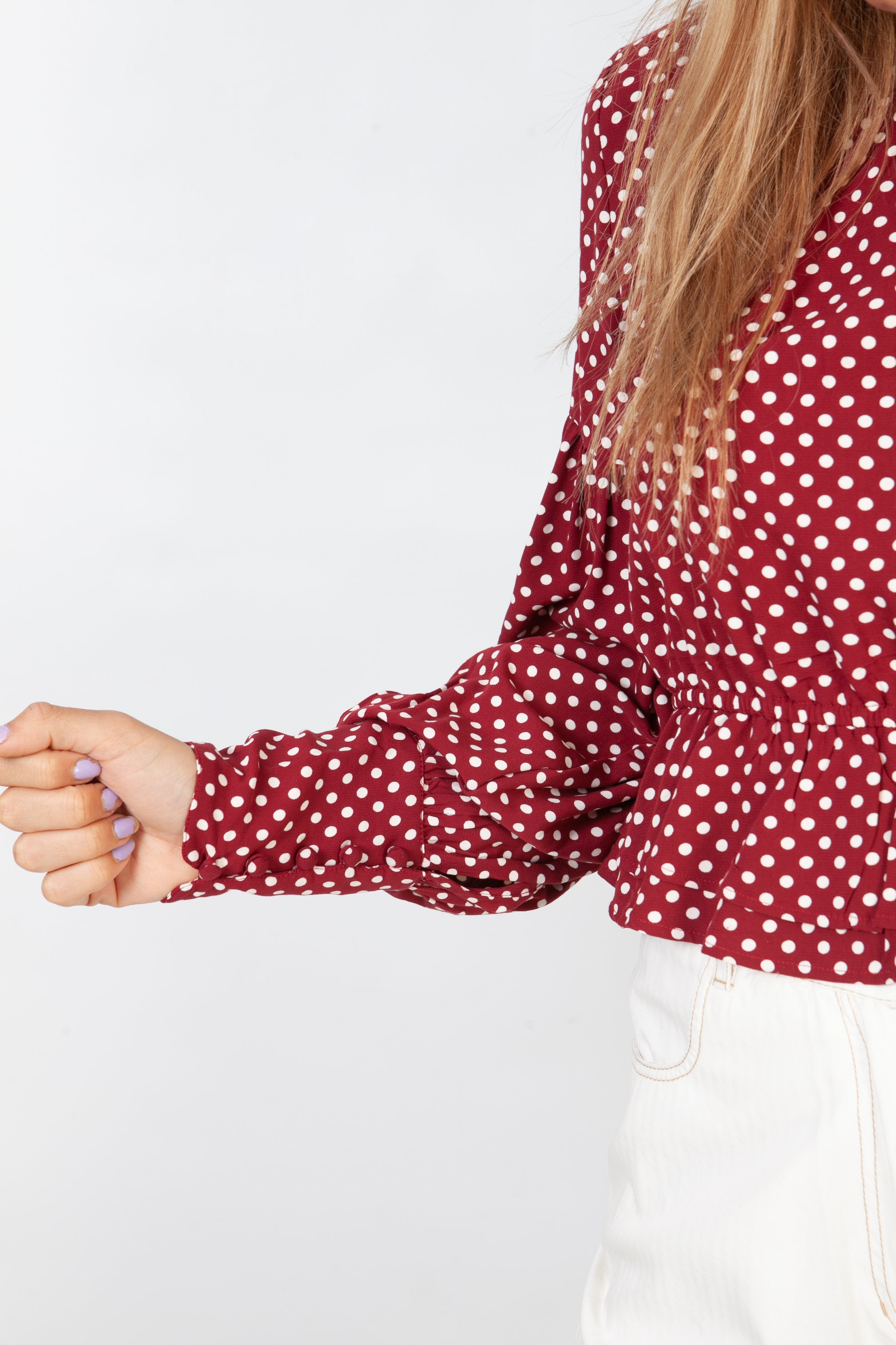 Blusa Corta Campesina-Roja