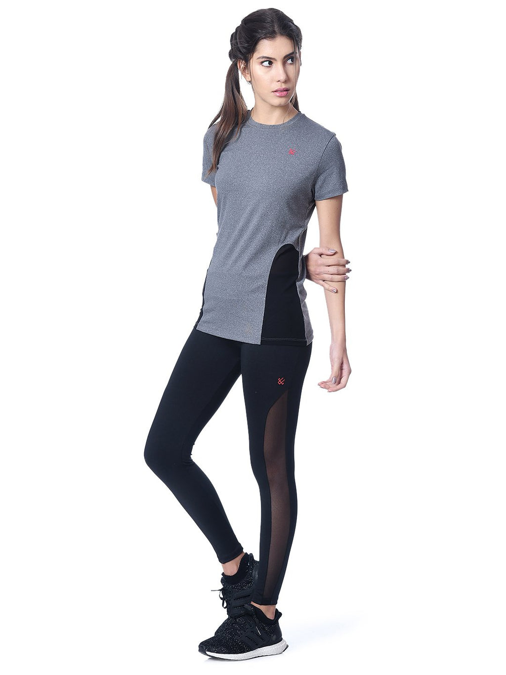 Camiseta manga corta Getfit Gris Negro