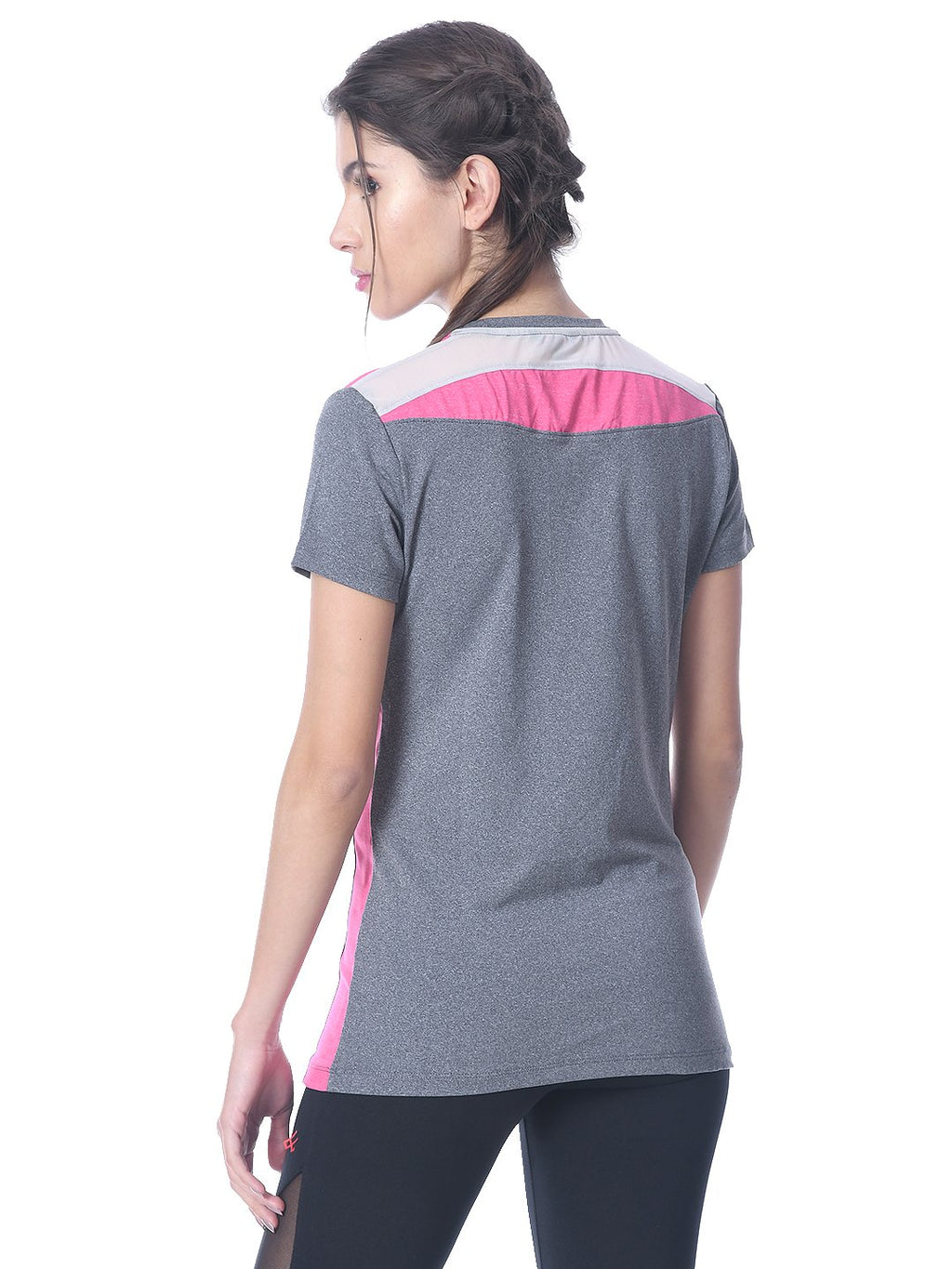 Camiseta Satvik Rosa Gris