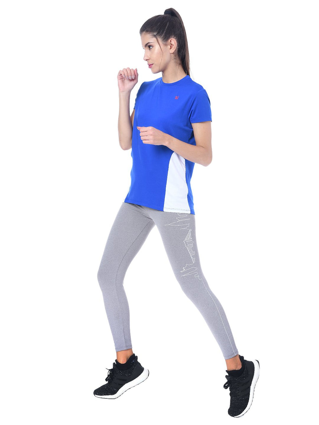 Camiseta manga corta Getfit Azul Blanco