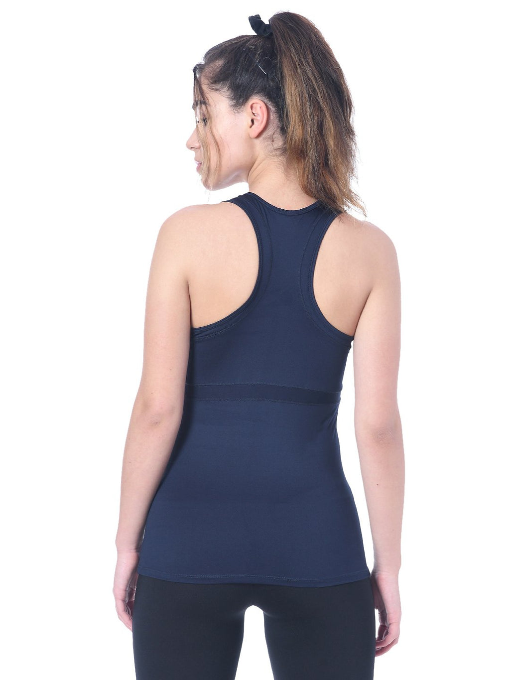 Lunar Basic Navy Blue Vest Top