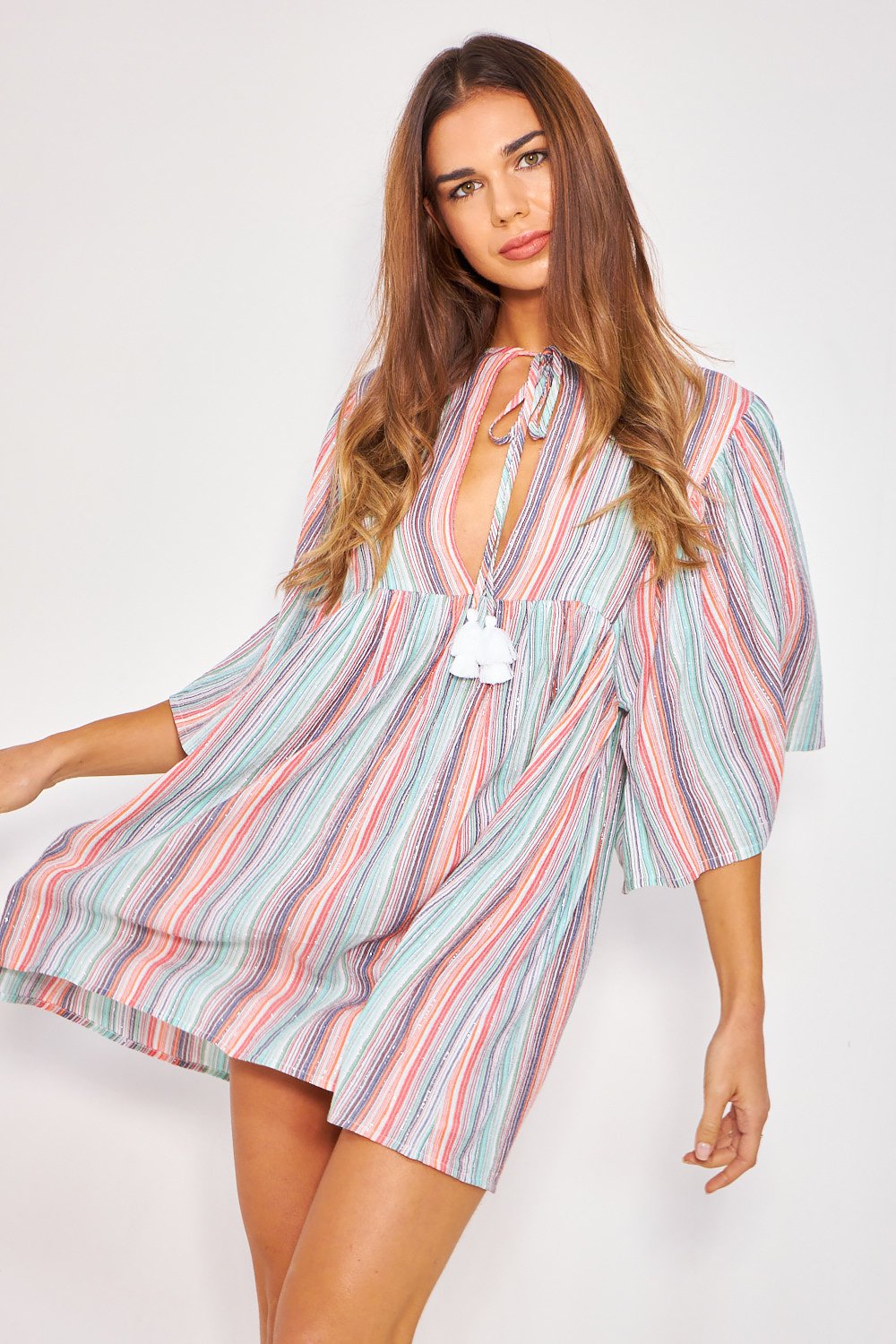 Mini vestido de juego - multicolor