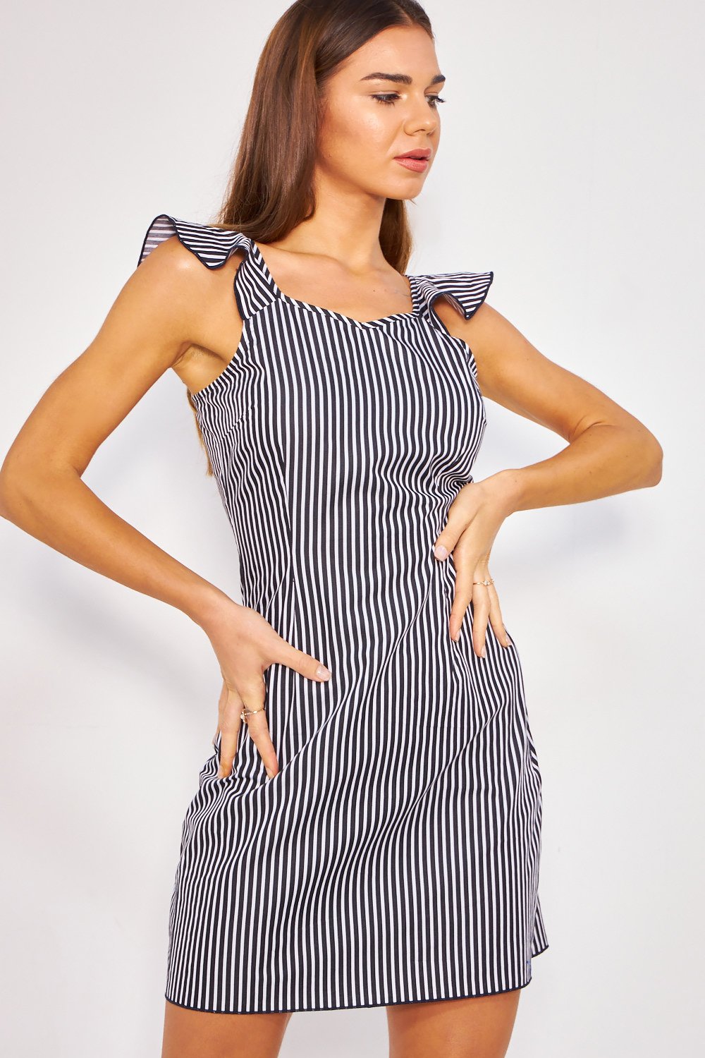 Vestido ajustado - Blanco y negro