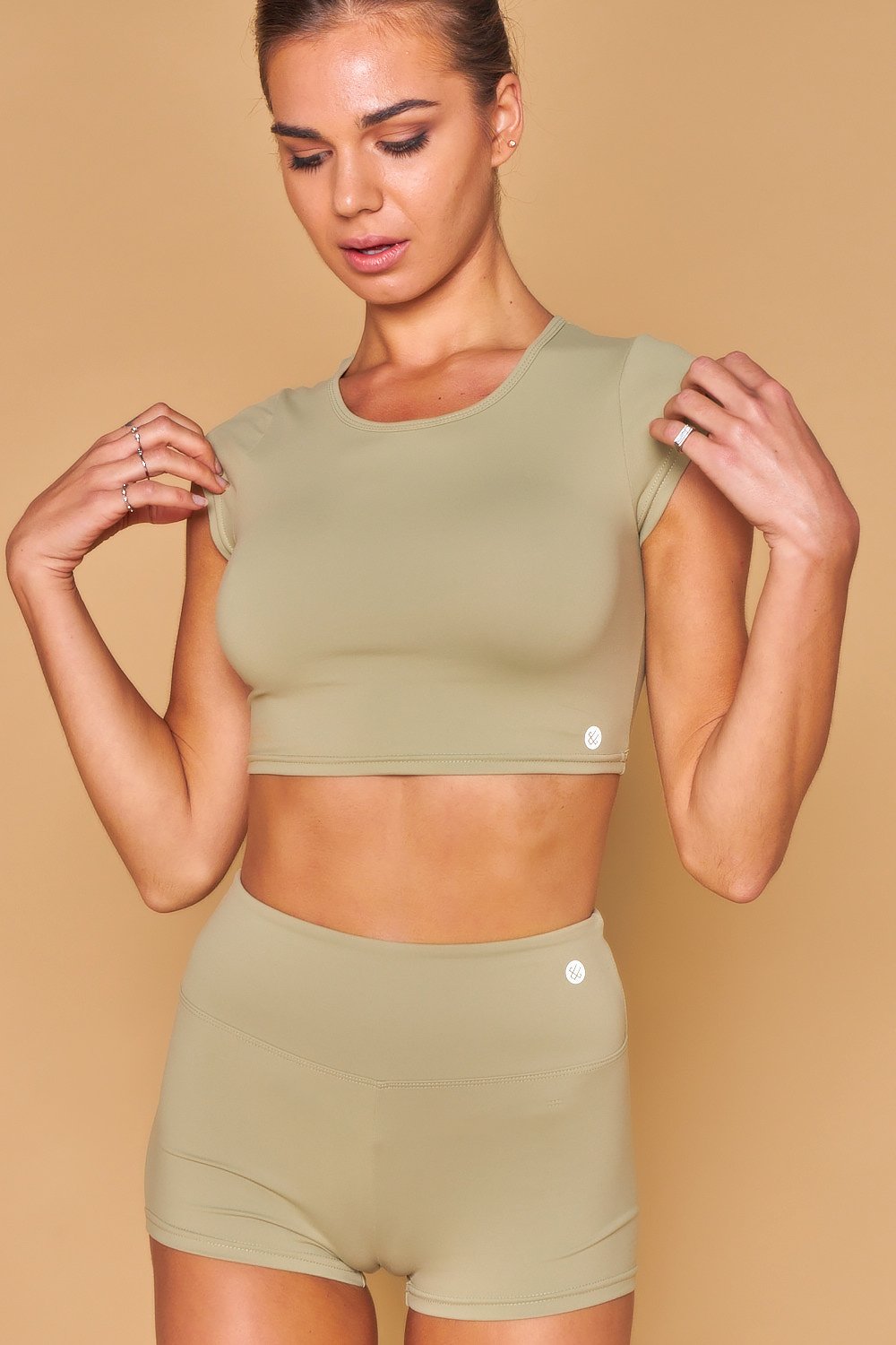 Malasana Crop Top - Asparagus Green