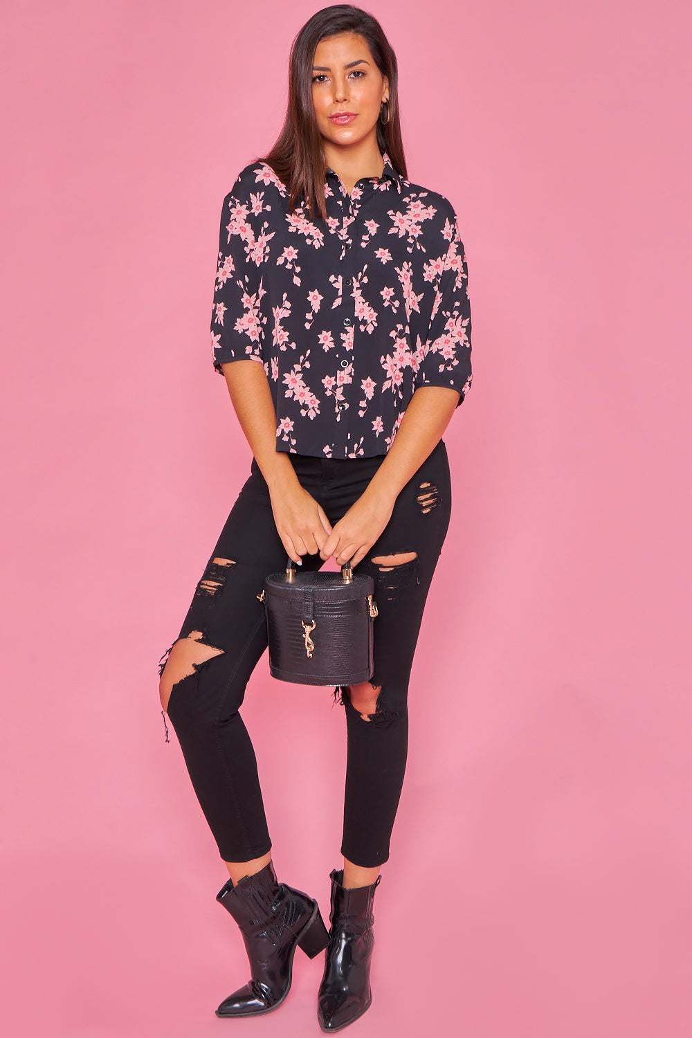 Printed blouse - Black