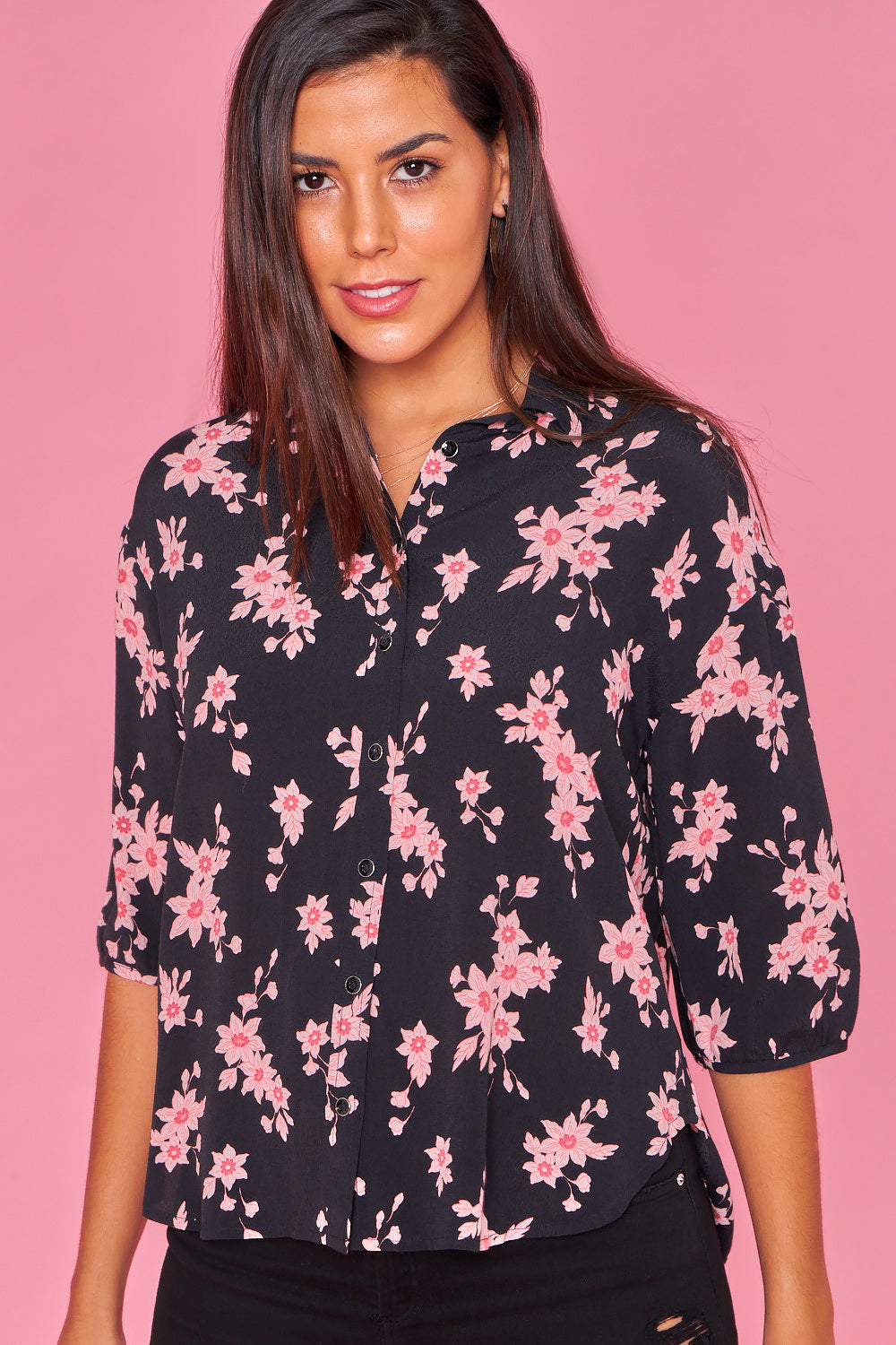 Printed blouse - Black