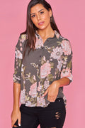Camisa estampada casual - Verde bosque