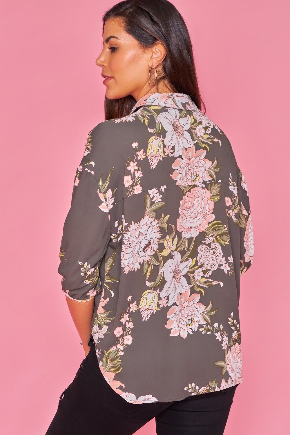 Camisa estampada casual - Verde bosque