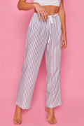 Pantalones campazzo de rayas - Gris y blanco