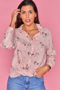 Camisa estampada - Crema