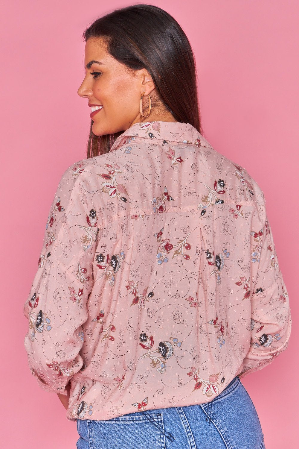 Camisa estampada - Crema