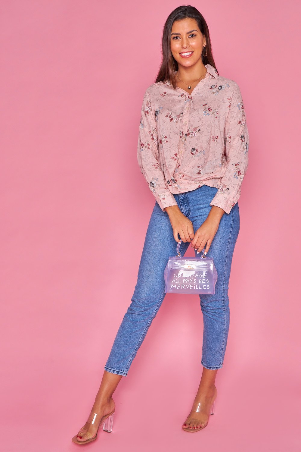 Camisa estampada - Crema