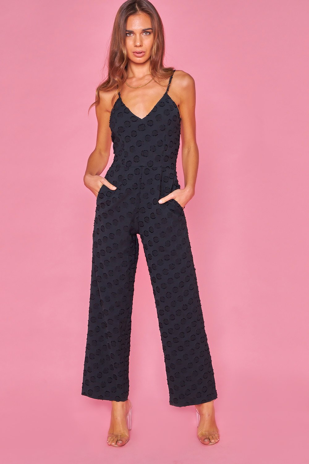 Mono Ajustado Estilo Camisola-Negro