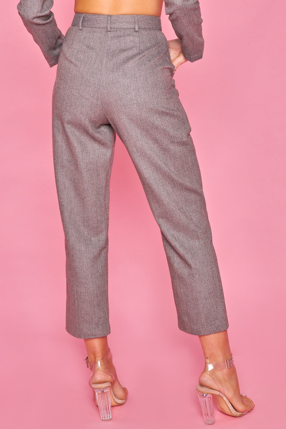 pantalon gris conjunto Tweed