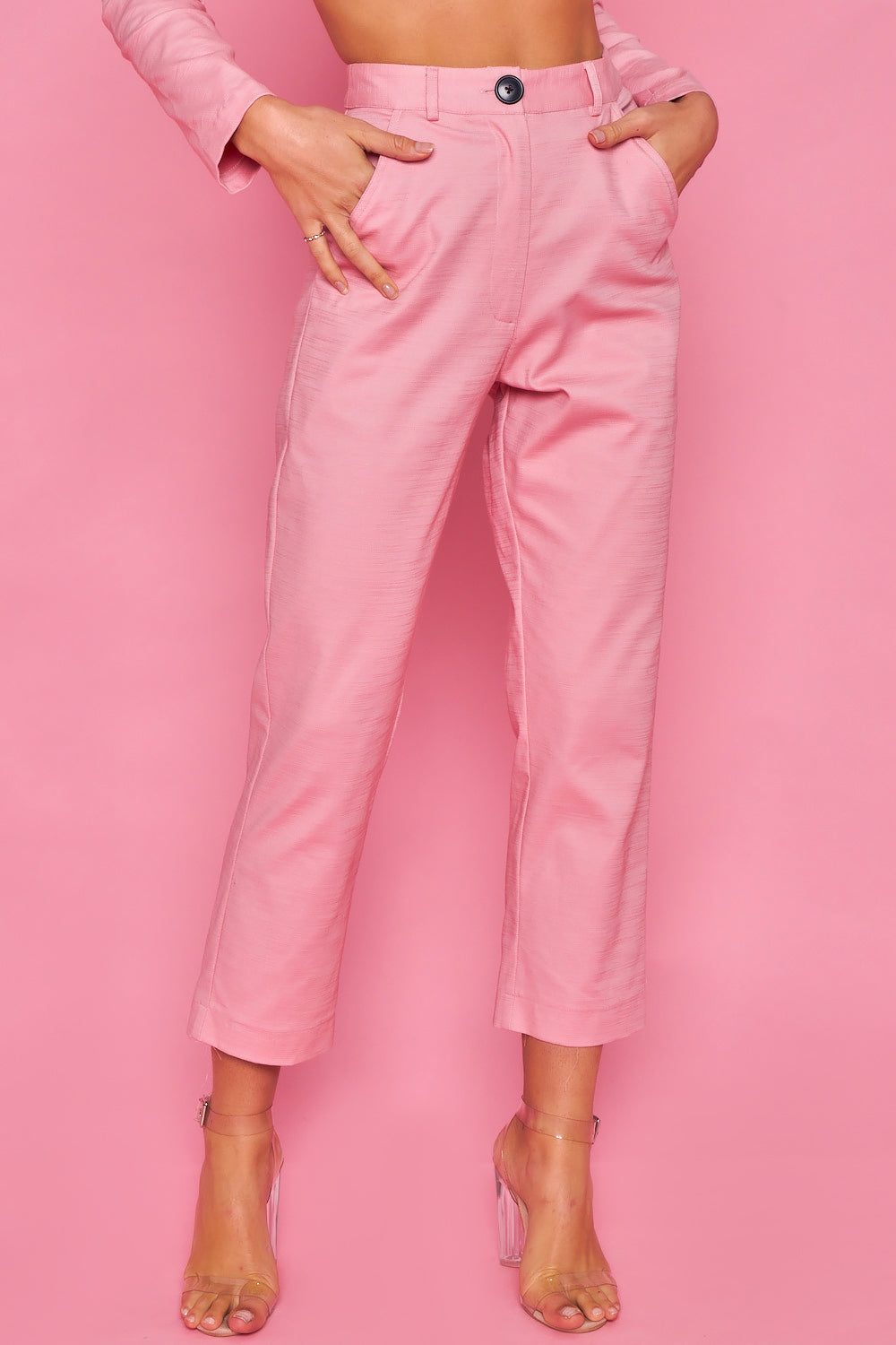 pantalon rosa conjunto Tweed