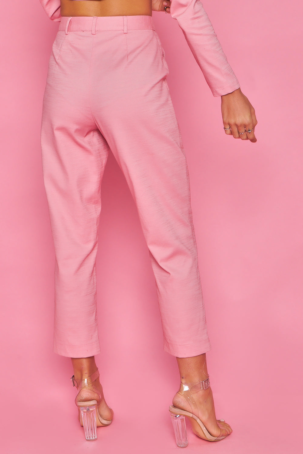 pantalon rosa conjunto Tweed