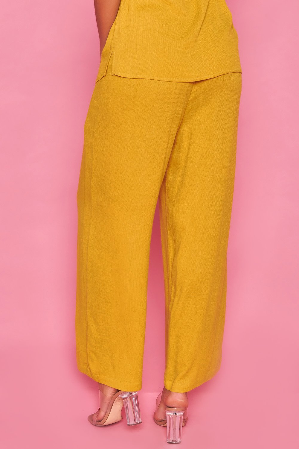 Pantalon Palazzo Amarillo-Amarillo