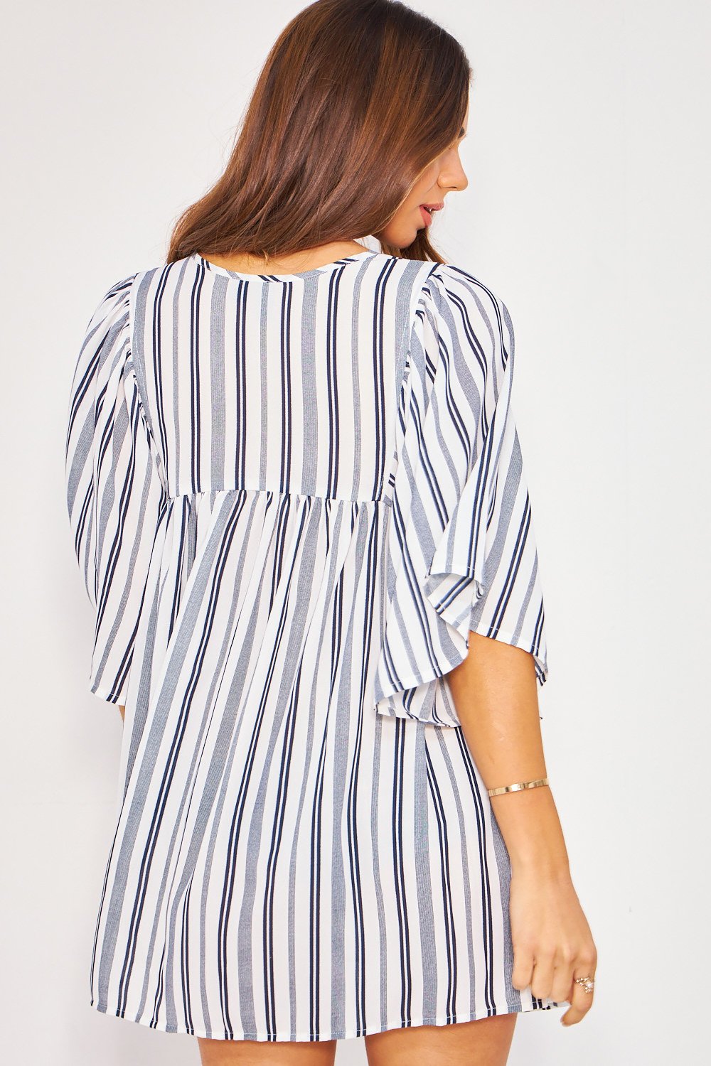 Mini vestido de juego - azul y blanco