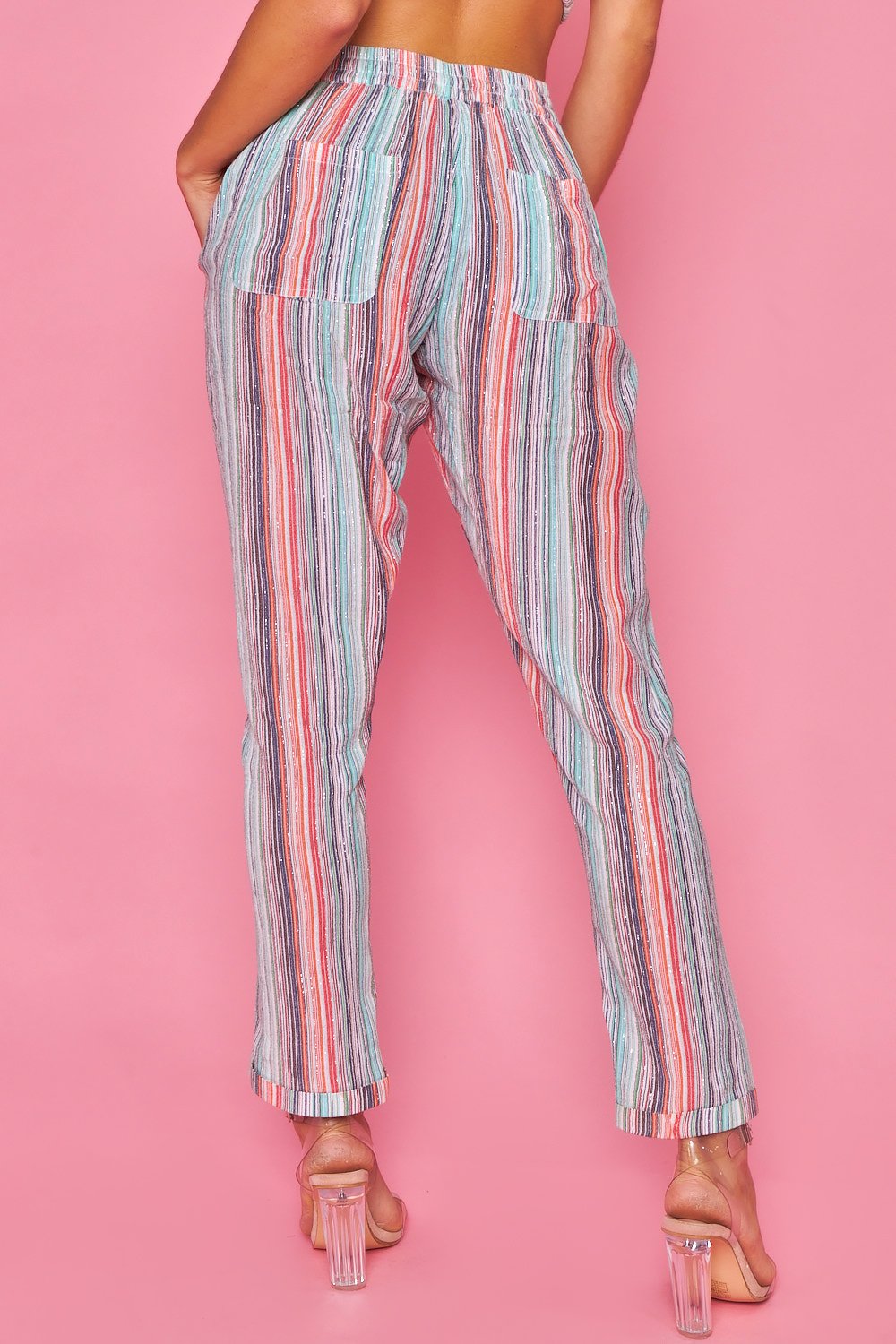 Pantalones Tapered Estampados-Multicolor