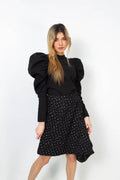 Black voluminous sleeve shirt