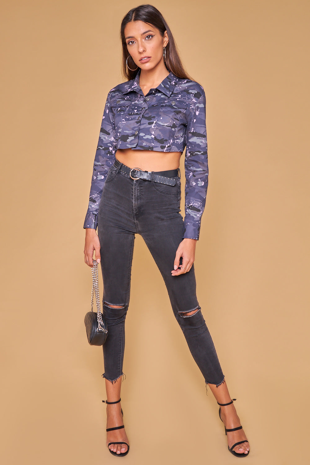 Chaqueta camuflaje corta multicolor