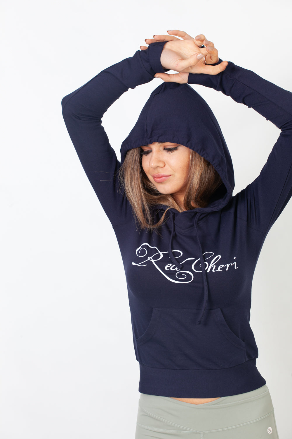 Red Cheri Sudaderas con capucha diarias Azul Marino
