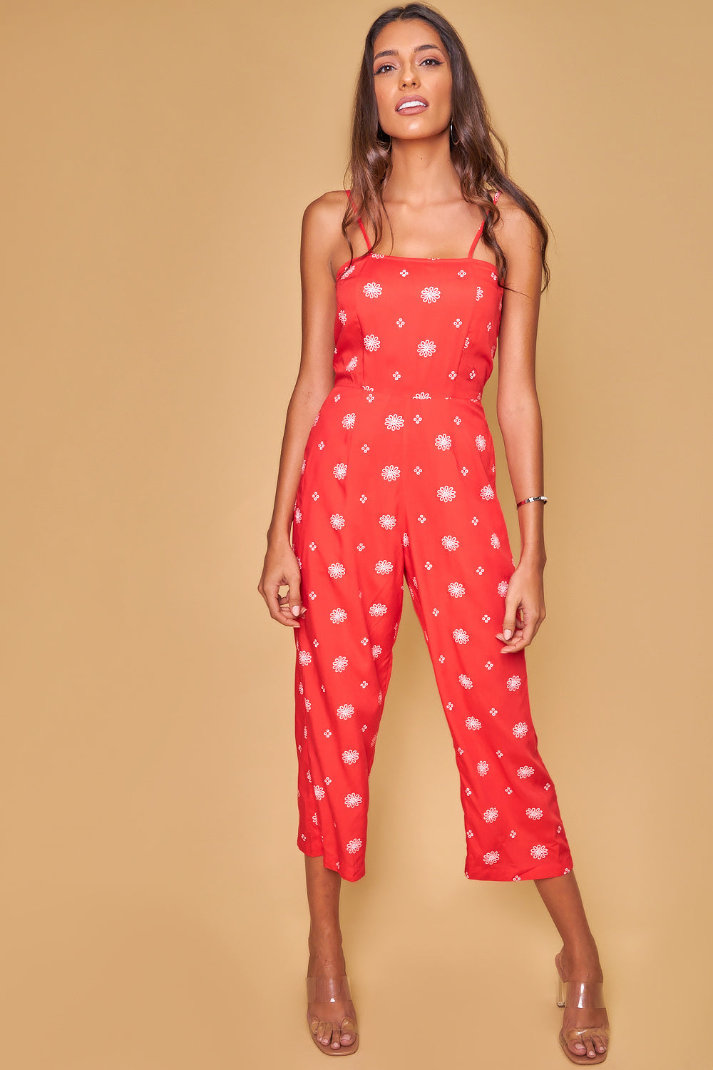Mono coral con estampado