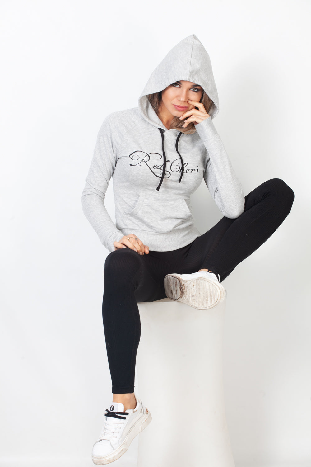 Red Cheri Everyday Sudaderas con capucha Gris claro