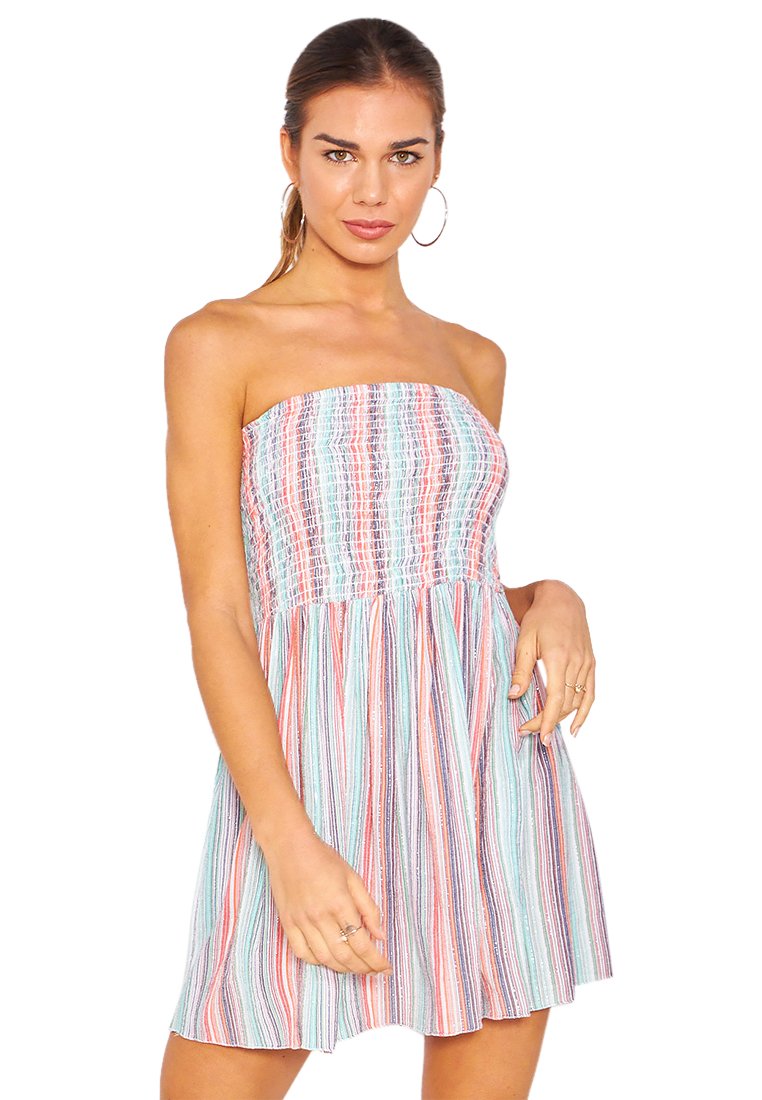 Vestido acampanado - multicolor
