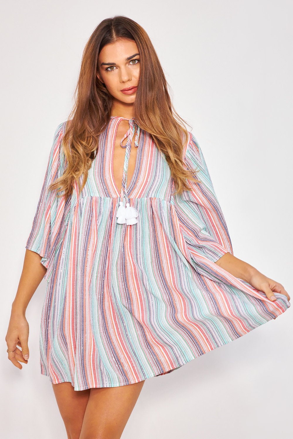 Mini vestido de juego - multicolor