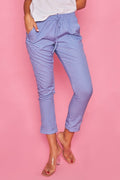 Pantalones Tapered Estampados-Azul