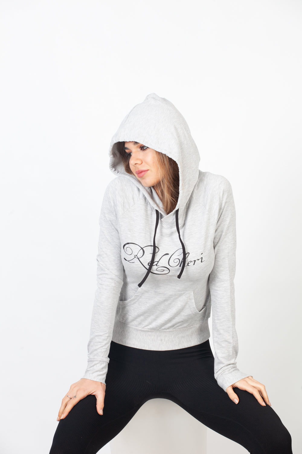 Red Cheri Sudaderas con capucha para el día a día Gris claro